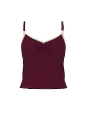 Victoria's Secret PINK Purple Rose Pointelle PJ Cami Top - Image 3 of 3