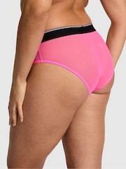 Victoria's Secret PINK Radiant Rose Pink Hipster Logo Mesh Knickers - Image 2 of 2