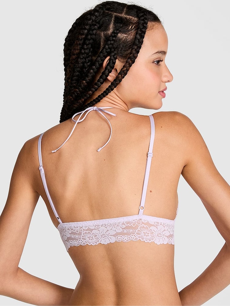 Victoria's Secret PINK Purple Whisper Lace Bralette - Image 2 of 3