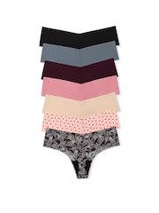 Victoria's Secret Nude/White/Pink/Grey/Black Thong 7 Pack Knickers - Image 2 of 4