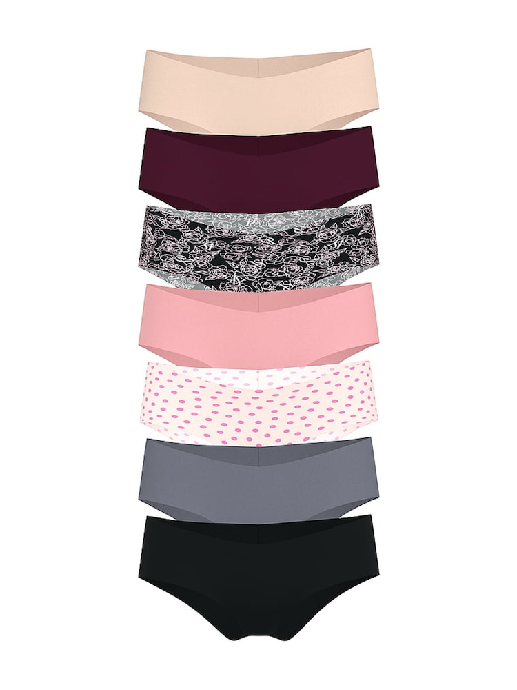 Victoria's Secret Nude/White/Pink/Grey/Black Cheeky 7 Pack Knickers - Image 1 of 4