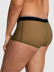 Victoria's Secret PINK Olive Green Short Logo Mesh Knickers - Image 2 of 2