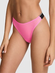 Victoria's Secret PINK Radiant Rose Pink Thong Logo Mesh Knickers - Image 1 of 2