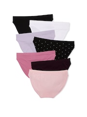 Victoria's Secret White/Pink/Purple/Black Bikini 7 Pack Knickers - Image 2 of 2
