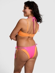 Victoria's Secret PINK Vitamin C Orange and Pink Double Layer Bikini Bottom - Image 2 of 3