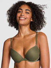 Victoria's Secret PINK Olive Green Super Push Up Mesh Bra - Image 1 of 3
