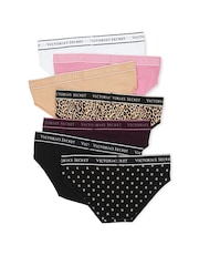 Victoria's Secret White/Pink/Nude/Leopard/Black Hipster 7 Pack Logo Knickers - Image 2 of 4