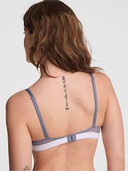 Victoria's Secret PINK Dusty Iris Blue Super Push Up Mesh Bra - Image 2 of 4