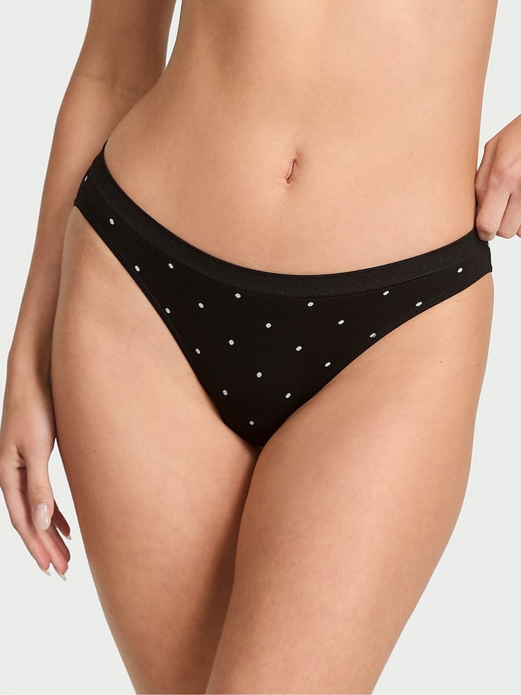 Victoria's Secret Black Dot Bikini Knickers - Image 1 of 3 Victoria's Secret Black Dot Bikini Knickers - Image 1 of 3