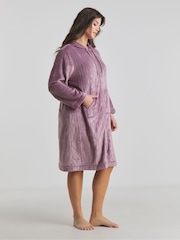 Simply Be Pretty Secrets Zip Through Fleece Gown - Imagen 1 de 4