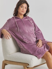 Simply Be Pretty Secrets Zip Through Fleece Gown - Imagen 2 de 4