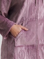 Simply Be Pretty Secrets Zip Through Fleece Gown - Imagen 4 de 4