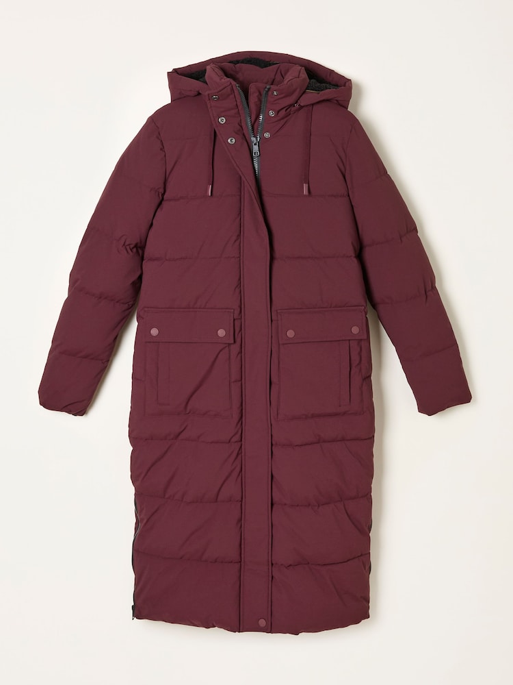 Rojo burdeos - FatFace Longline Puffer Coat - Imagen 1 de 1