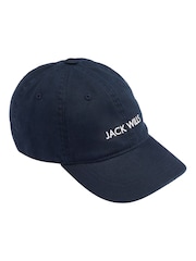 Jack Wills Blue Block Logo 100% Cotton Cap - Image 1 of 3