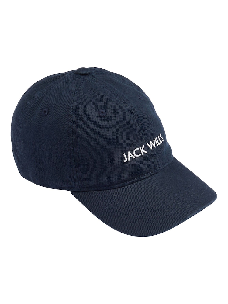 Jack Wills Blue Block Logo 100% Cotton Cap - Image 1 of 3