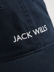 Jack Wills Blue Block Logo 100% Cotton Cap - Image 3 of 3