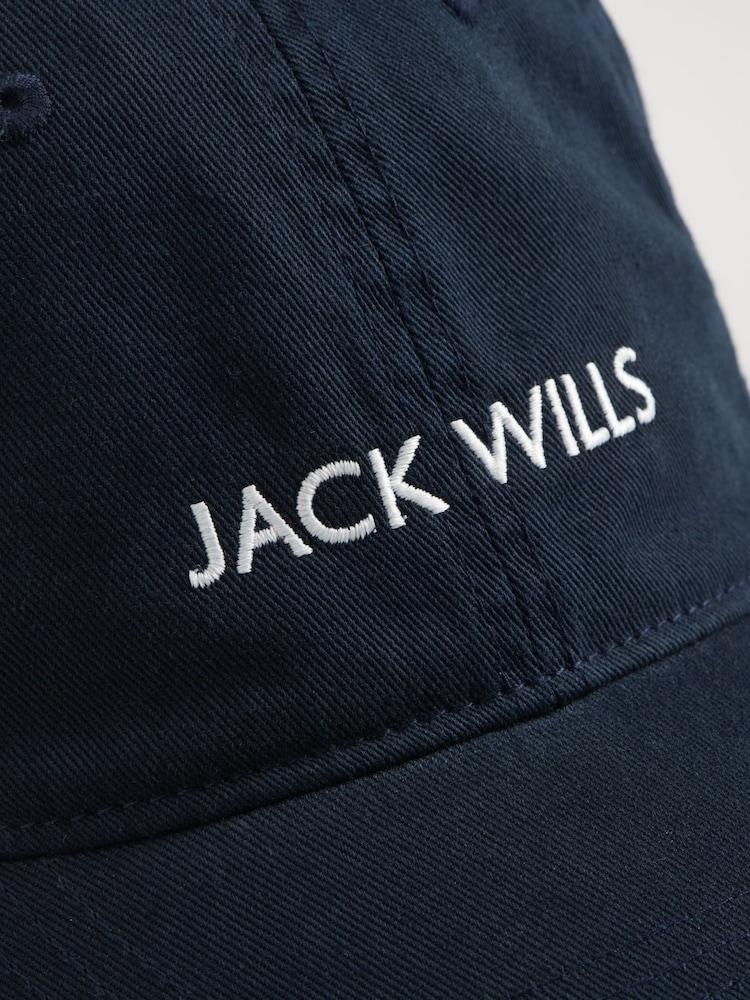 Jack Wills Blue Block Logo 100% Cotton Cap - Image 3 of 3