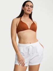 Victoria's Secret White Linen Cover Up Shorts - Image 1 of 3