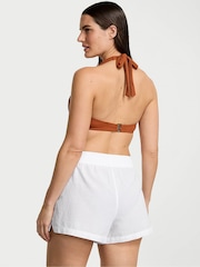 Victoria's Secret White Linen Cover Up Shorts - Image 2 of 3