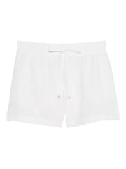 Victoria's Secret White Linen Cover Up Shorts - Image 3 of 3