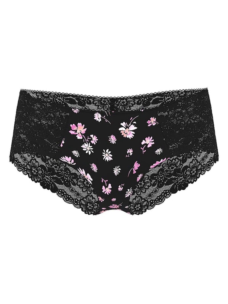 Victoria's Secret PINK Black Floral Lace Hipster Knickers - Image 3 of 3