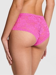 Victoria's Secret PINK Pink Gossip Double Strap Cheeky Floral Lace Knickers - Image 2 of 2