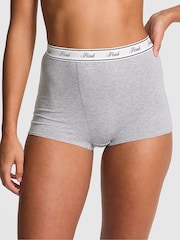 Victoria's Secret PINK Grey Heather High Waist Cotton Logo Knickers - Image 1 of 2