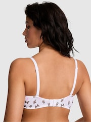 PINK White Butterfly Print Super Push Up Super Push Up Bra - Image 2 of 4