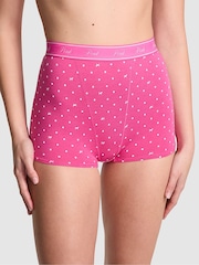Victoria's Secret PINK Pink Gossip Dot Short Cotton Logo Knickers - Image 1 of 2
