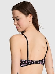 PINK Black Floral Print Super Push Up Super Push Up Bra - Image 2 of 4