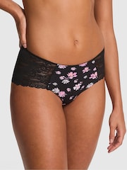 Victoria's Secret PINK Black Floral Cheeky Knickers - Image 1 of 3