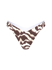 Victoria's Secret Zebra Brown Thong Bikini Bottoms - Image 3 of 3