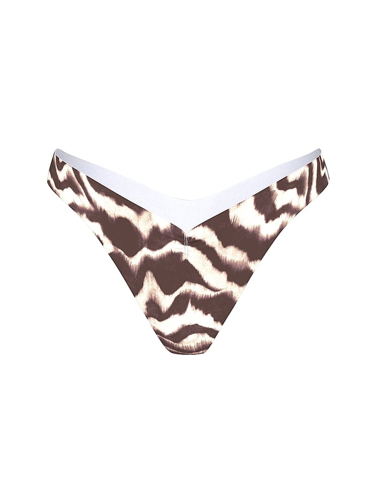 Victoria's Secret Zebra Brown Thong Bikini Bottoms - Image 3 of 3