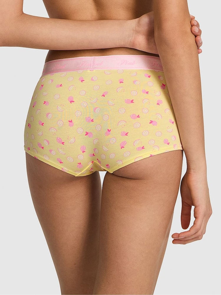 Victoria's Secret PINK Mellow Yellow Short Cotton Logo Knickers - Image 2 of 2