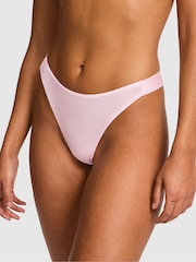 Victoria's Secret PINK Pink Tulip Thong Cotton Logo Knickers - Image 1 of 2