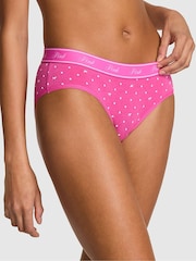 Victoria's Secret PINK Pink Gossip Dot Hipster Cotton Logo Knickers - Image 1 of 3