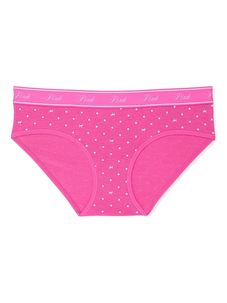 Victoria's Secret PINK Pink Gossip Dot Hipster Cotton Logo Knickers - Image 3 of 3