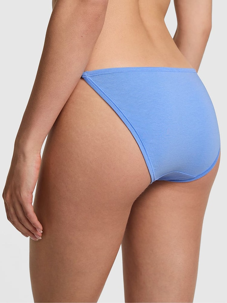 Victoria's Secret PINK Seascape Blue Cotton String Bikini Knickers - Image 2 of 2