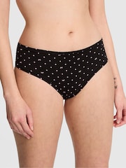 Victoria's Secret PINK Black Dog Print Cheeky Cotton Knickers - Image 1 of 3