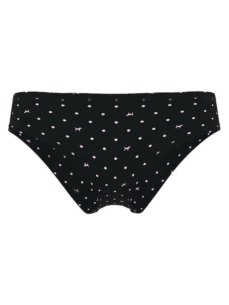 Victoria's Secret PINK Black Dog Print Cheeky Cotton Knickers - Image 3 of 3