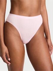 Victoria's Secret Pretty Blossom Lock Up Pink Stripe Brief Knickers - Image 1 of 3