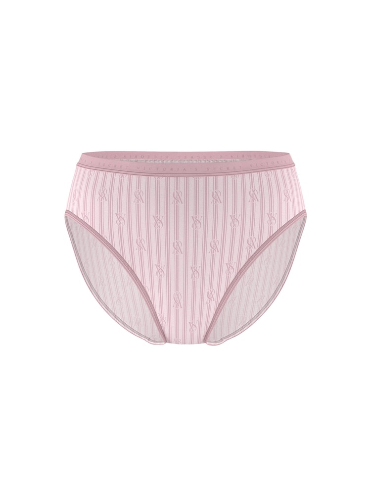Victoria's Secret Pretty Blossom Lock Up Pink Stripe Brief Knickers - Image 3 of 3