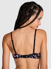 Victoria's Secret PINK Black Floral Print Push Up Bra - Image 2 of 4