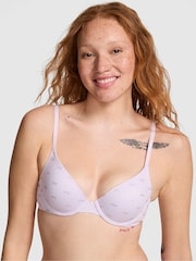 Victoria's Secret PINK Purple Whisper Logo Push Up Bra - Image 1 of 3