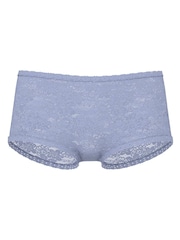 Victoria's Secret PINK Dusty Iris Blue Short Floral Lace Knickers - Image 3 of 4