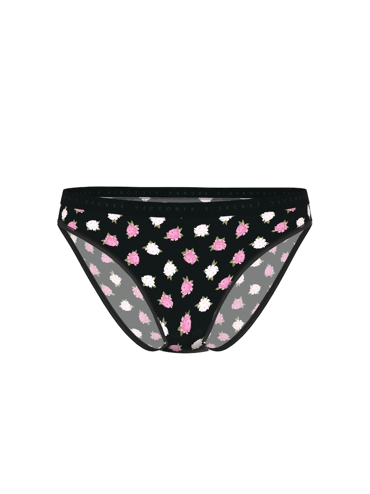 Victoria's Secret Black Floral Bikini Knickers - Image 3 of 3