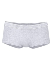 Victoria's Secret PINK Grey Heather Short Cotton Logo Boyshort Knickers - Image 3 of 3