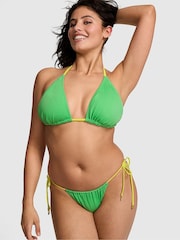 Victoria's Secret PINK Wild Green Cheeky Tie Side Charm Bikini Bottoms - Image 1 of 2