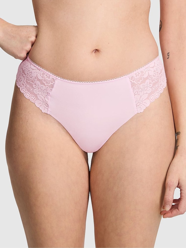 Victoria's Secret PINK Pink Tulip Lace Thong Knickers - Image 1 of 3