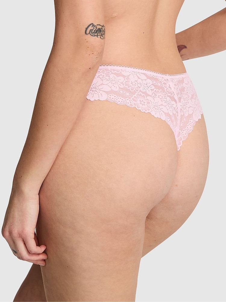 Victoria's Secret PINK Pink Tulip Lace Thong Knickers - Image 2 of 3